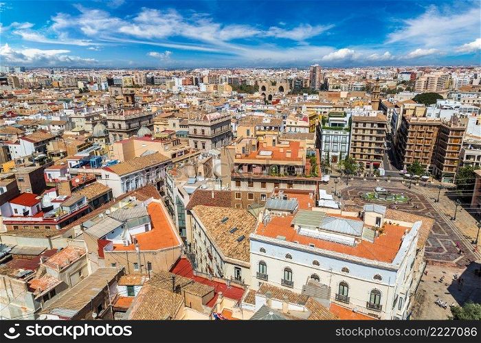 Aerial view of Valencia in a summer day, Spain