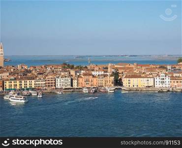 Aerial view of Venice. Aerial view of the city of Venice of Venice, Italy