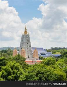Aerial view of Wat Yansangwararam in Pattaya, Thailand