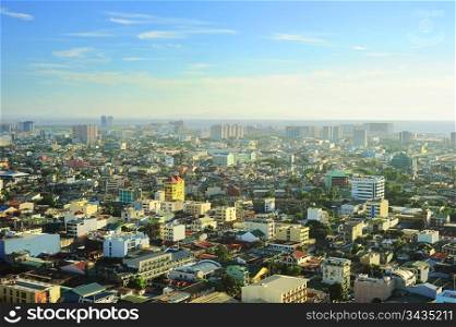 Aerial view on Metro Manila, Philippines