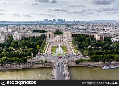 Aerial View on River Seine and Trocadero From the Eiffel Tower, Paris, France
