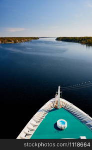 aerial view on scandinavian skerry coast