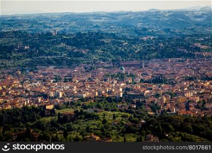 Aerial view to Florence city