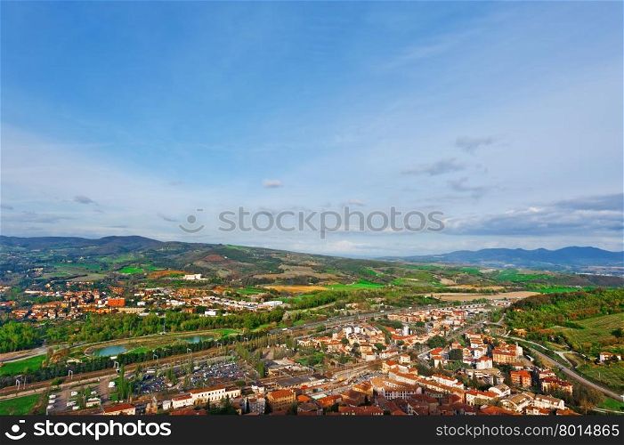 Aerial View to the Italian City of Orvieto from the Medieval Castle