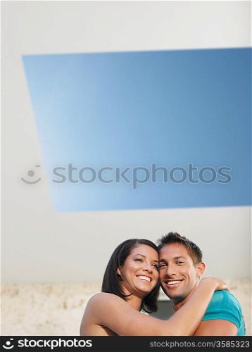 Affectionate Young Couple Under Skylight