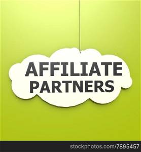 Affiliate partners word in green background
