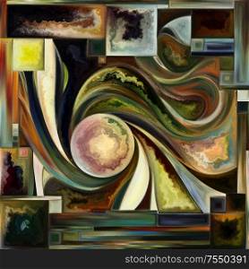 Affinity of Forms series. Abstract background of colorful shapes and textures on the subject of art, design, creativity and imagination.