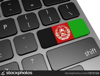 Afghanistan keyboard image with hi-res rendered artwork that could be used for any graphic design.. Afghanistan