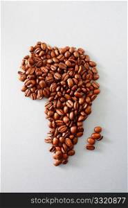 Africa made out of beans