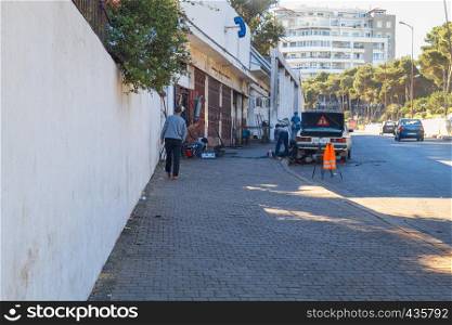 Africa, Morocco, Tanger, city, urban view, peoples, car. 2013