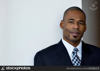 African-american businessman in suit.