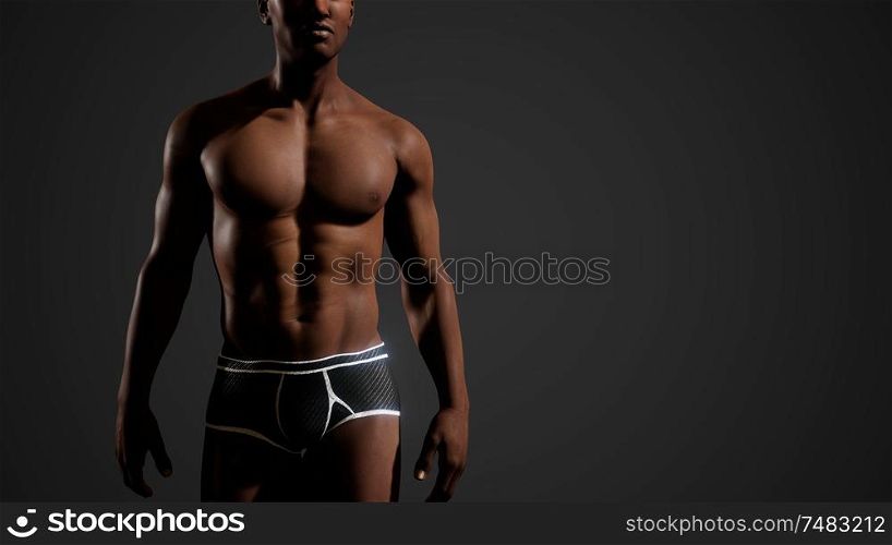 African American Male with bare chest
