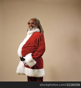 African American Santa Claus Laughing