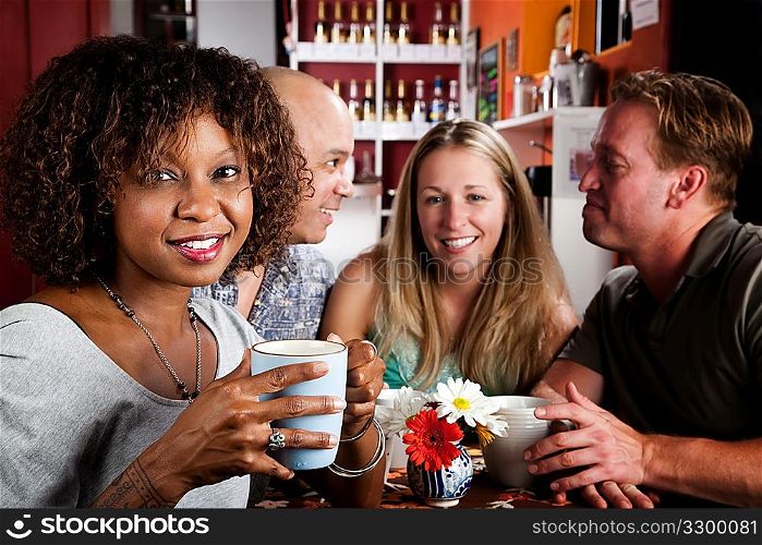 African American Woman with Friends