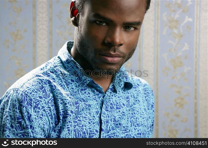 African american young handsome man portrait at studio