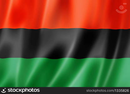 African Americans flag, America. 3D illustration. African Americans flag, America