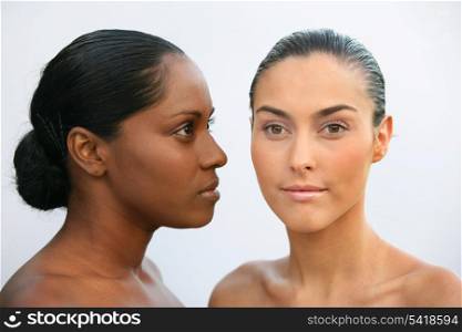African and Caucasian women
