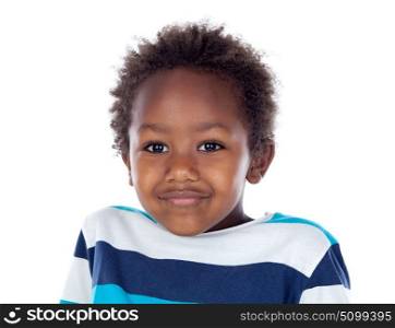 African child laughing isolated on white background