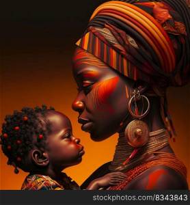 African Mother with her Child