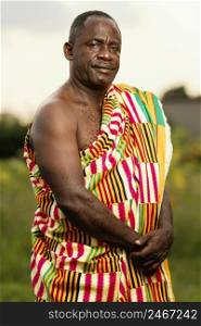 african senior man with traditional clothes 5