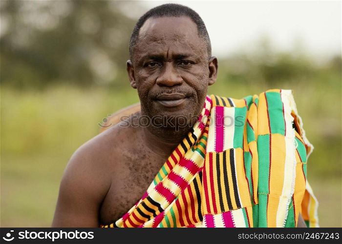 african senior man with traditional clothes 6