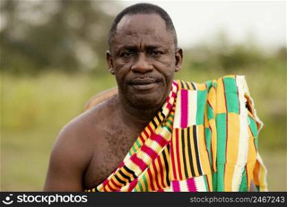 african senior man with traditional clothes 6
