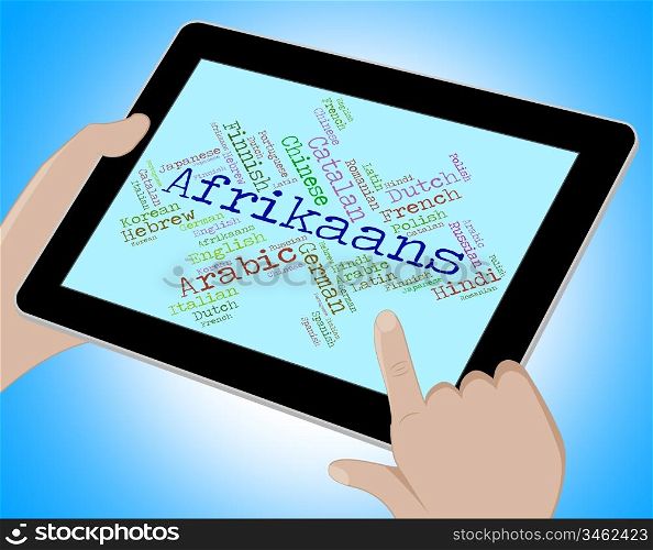 Afrikaans Language Representing South Africa And Lingo