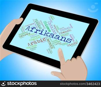 Afrikaans Language Representing South Africa And Lingo