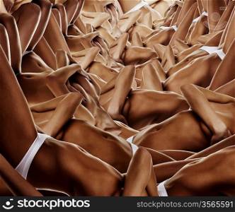Afro women bodies dune