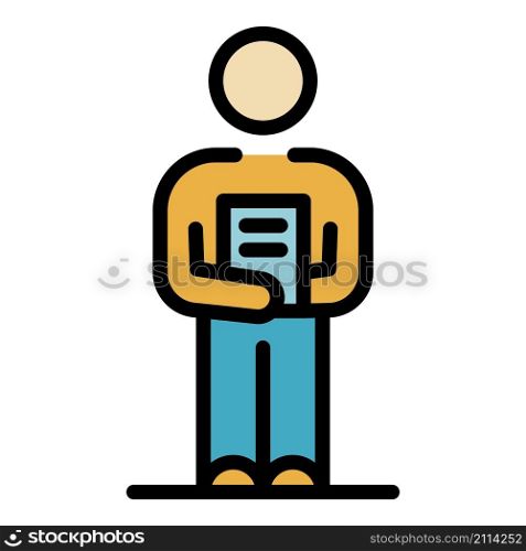 After sales supporticon. Outline after sales support vector icon color flat isolated. After sales support icon color outline vector