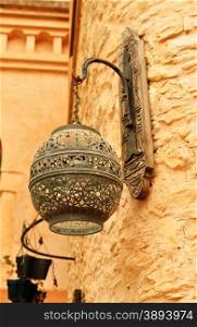 agadir city morocco medina landmark arab wall lamp