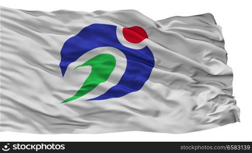 Agano City Flag, Country Japan, Niigata Prefecture, Isolated On White Background. Agano City Flag, Japan, Niigata Prefecture, Isolated On White Background
