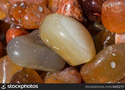 Agate gemstone as natural mineral rock specimen
