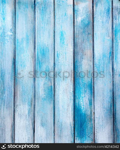 aged blue painted grunge wood texture background