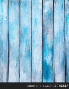 aged blue painted grunge wood texture background