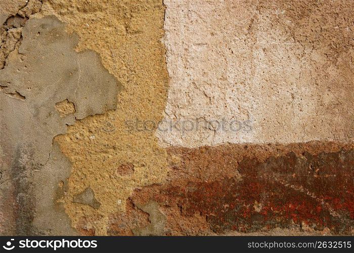 Aged grunge paint old painted wall golden background