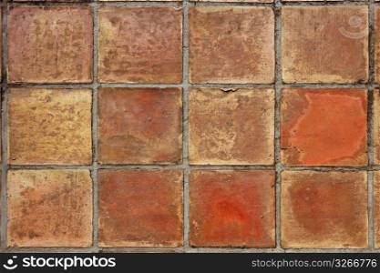 aged real roman clay soil mediterrannean square orange flooring