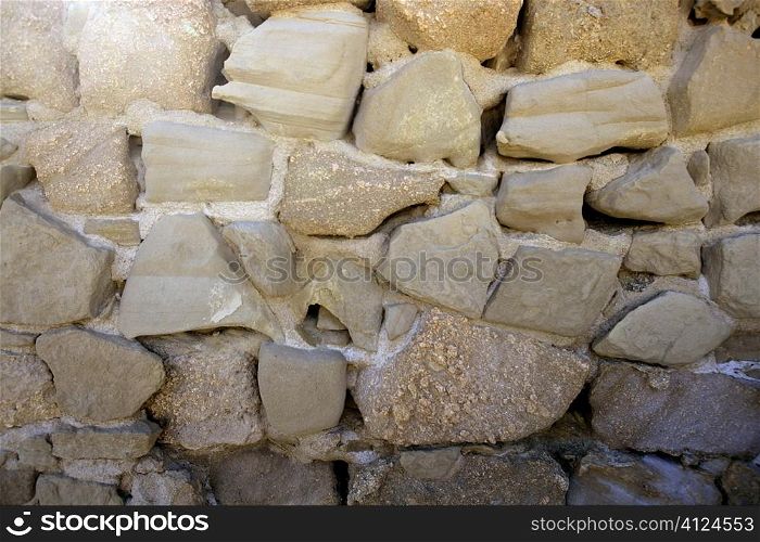 Aged stone walls, masonry architecture backgrounds, Spain
