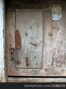 aged wood doors weathered vintage architecture detail