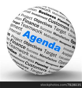 Agenda Sphere Definition Meaning Schedule Planner Arrangement Or Reminder