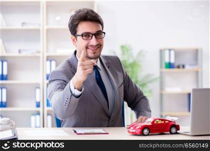 Agent offering car motor insurance