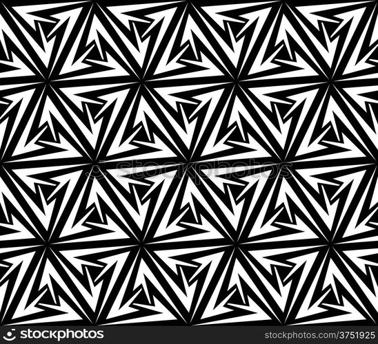 Aggressive Arrows Seamless Pattern. Rasterized Version