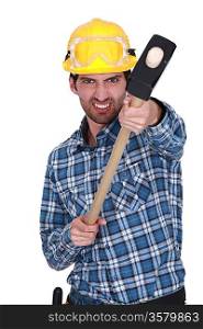 Aggressive builder with sledge-hammer