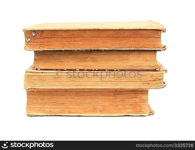 aging book on white background
