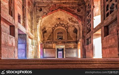 Agra Fort entrance interior, beautiful details, India.. Agra Fort entrance interior, beautiful details, India