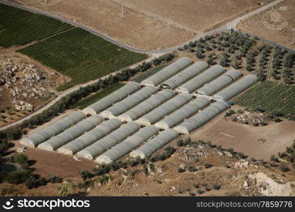 Agraculture near the Village of Karak in Jordan in the middle east.. ASIA MIDDLE EAST JORDAN KARAK