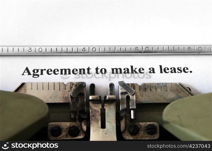 Agreement to make lease