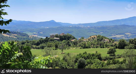 Agricultural landscape in Tuscany Italy