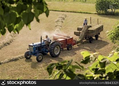 agriculture hay tractor