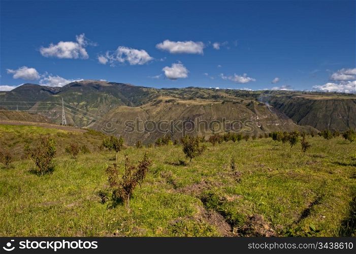 Agriculture in the Andean highlands in Ecuador